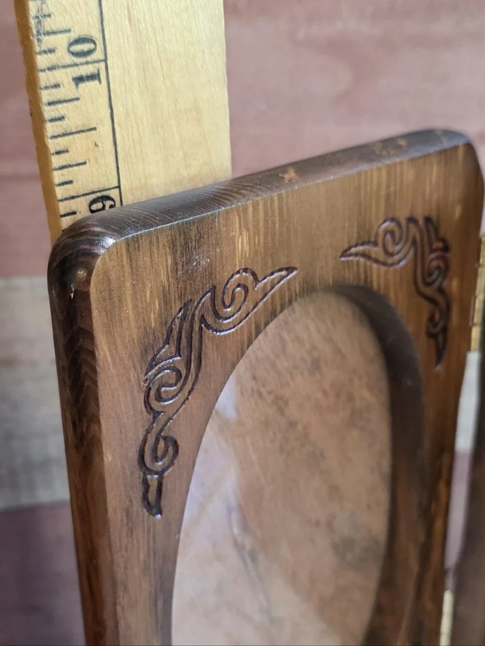 Wooden Hinged Picture Frame - Brown